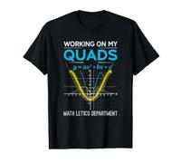Mathletics Working on My Quads Algebra Algebra Math Teacher T-Shirt Graphique avec Valeur