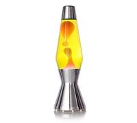 MATHMOS Lampe à lave Astro Argent | Inventeurs britanniques du classique du design de 1963 | Lampe à lave Jaune/Orange fabriquée à la main en Grande-Bretagne selon des normes de sécurité strictes