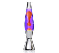MATHMOS Lampe à lave Astro Baby Argent | Fabriquée en Grande-Bretagne depuis 1964 | Lampe à lave Violet/Orange| Formule unique de lampe à lave | Conforme aux normes de sécurité les plus strictes