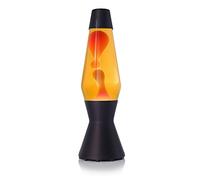 MATHMOS : Lampe à lave Astro Noir | Inventeurs britanniques du classique du design de 1963 | Lampe à lave Jaune/Orange fabriquée à la main en Grande-Bretagne selon des normes de sécurité strictes