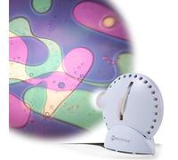 MATHMOS Space Projector Blanc avec Disque à Huile - Violette/Vert