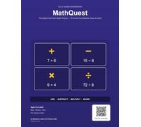 MathQuest: Match-the-Pairs Math Puzzles on the Cross Grid: 60 Boards of Add, Subtract, Multiply & Divide in 3 Levels, plus a Hard Challenge - with Full Solutions