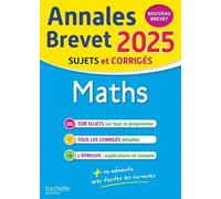 Annales BREVET 2025 - Maths 3e - sujets et corrigés