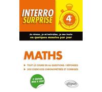 Maths 4e Cycle 4 - Tout Le Cours En 66 Questions/Réponses Et 200 Exercices Chronométrés Et Corrigés