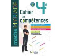 Maths 4e Myriade Cycle 4 - Cahier De Compétences