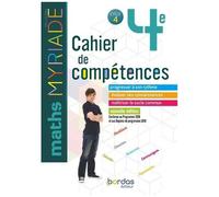 Maths 4e Myriade Cycle 4 - Cahier De Compétences