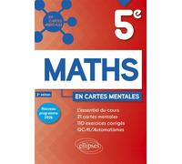 Maths - 5e - Nouveau programme 2026 25 cartes mentales et 101 exercices corrigés - Nathalie Pierronne - Ellipses - ebook (ePub) - Scolaire / Universitaire