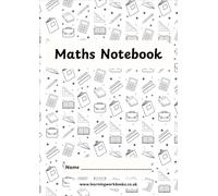 Maths 7mm Squared Notebook 1 - 100 pages of grey lined squared paper