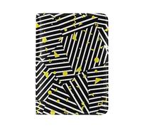 Maths Abstrait Art Noir Blanc Détenteur d'un Passeport Titulaire Etui en Cuir Véritable Couverture de Passeport pour Voyage Hommes Femmes