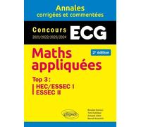 Maths appliquées ECG: Concours 2021/2022/2023/2024, HEC, ESSEC I, ESSEC II