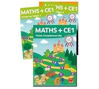MATHS+ CE1 - lot de 3 cahiers de l'élève - programmes 2025