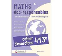 Maths éco-responsables 4e/3e: Cahier d'exercices