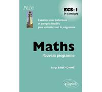 Maths ECS-I: 1er semestre