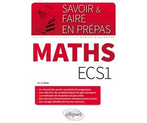 Maths ECS1 - Hervé Gras - Ellipses - broché - Scolaire / Universitaire