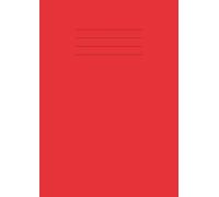 Maths Exercise Book 7mm Squares A4: 7mm (0.7cm) Squared Exercise Books for Kids, Ruled Grid & Lined Paper Notebook, 100 Pages A4, 90gsm, School Mathematics - Red Cover