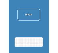 Maths Notebook - Squared: Large Size 8.5" x 11", 50 sheets (100 pages), ideal for notes, outlines, tables and graphs