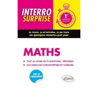 Maths Premières STI2D/STL spécialité SPCL - Tout le cours en 72 questions/réponses et 200 exercices chronométrés et corrigés Tout le cours en 72 questions et réponses - Irène Bros - Ellipses - broché