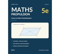 Maths Propulsion 5e: ahier de mathématiques 2026-2027 avec cours, méthodes, exercices corrigés, défis, bilans, aide-mémoire et suivi de progression