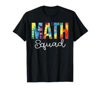 Maths Sqaud Retour à l'école Tie Dye Retro Rainbow T-Shirt