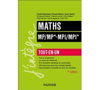 Maths Tout-en-un MP/MP*-MPI/MPI* 7ème édition - Claude Deschamps - Dunod - broché - Scolaire / Universitaire