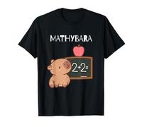 Mathybara Capybara avec tableau noir mathématique animal d'école mignon T-Shirt