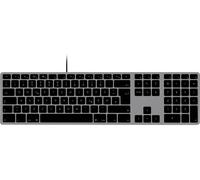 Matias FK318B-DE Wired Aluminium Keyboard for Mac USB Clavier allemand, QWERTZ, Mac gris sidéral