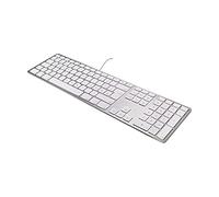 Matias FK318S-DE Wired Aluminium Keyboard for Mac USB Clavier Allemand, QWERTZ, Mac Argent