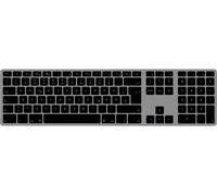 Matias FK418DCB-DE Wireless USB-C® Aluminum Keyboard for Mac sans fil Clavier allemand, QWERTZ, Mac gris sidéral