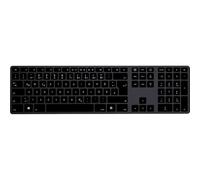 Matias FK418PCDCBB-DE Clavier sans fil USB-C Aluminum Clavier allemand, QWERTZ Noir