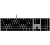 Matias Wired USB-C® Keyboard for Mac - Space Gray - German Version USB Clavier allemand, QWERTZ, Mac Space Grey