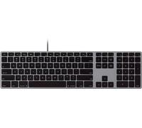 Matias Matias Wired USB-C® Keyboard for Mac - Space Gray - U.S. Version USB Clavier anglais US, QWERTY, Mac gris sidéral