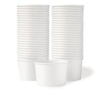 MATICAN Tasses à Glace en Papier - Lot de 50 Tasses Jetables de 450 ml pour Desserts Chauds ou Froids