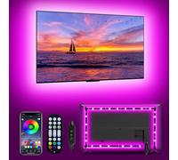 MATICOD Lumières LED pour TV, 3 m pour téléviseurs de 32 à 43", synchronisation de la musique, rétroéclairage RVB à changement de couleur avec télécommande et application de contrôle par application