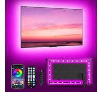 MATICOD Rétroéclairage LED RVB 4 m pour TV avec Bande Lumineuse USB, Application Intelligente Bluetooth et Synchronisation de la Musique, RGB 5050