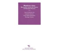 Matières vives - Laurence Gossart - Mimesis - broché - Essai