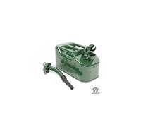 Matijardin - Bidon de 5 litres acier armé avec bec verseur jerrican métal vert olive pour hydrocarbures type US