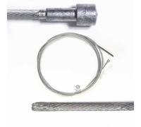 Matijardin - Câble souple, corde à piano. Diamètre 2,5 mm. Longueur 2,5 m. Tête 6,5 x 6,5 mm
