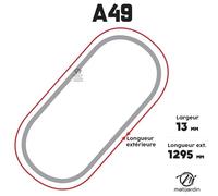 Matijardin - Courroie tondeuse A49 Trapézoïdale - 13 mm x 1295 mm