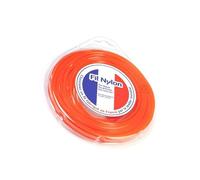 Matijardin - Fil nylon 2,4 mm x 15 m. Carré. Orange. Blister. Fil débroussailleuse