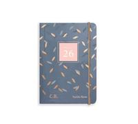 Matilda Myres Agenda 2026 1 jour par page - Format pratique - Une page de chaque pour samedi et dimanche - Fermeture élastique - Détails or rose - Planificateur de travail + de maison (nom gris)