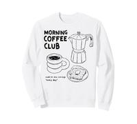 Matin Coffee Club Vintage Cafe Espresso Petit Déjeuner Café Sweatshirt