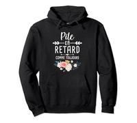 Matin Difficile Toujours En Retard Humour Pile En Retard Sweat à Capuche