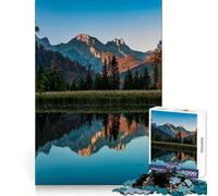 Matinée paisible à Almsee,Autriche Puzzle 1000 pièces pour Adultes Stimulation mentale Détente et Pleine Conscience Assemblage précis Idée Cadeau de Noël (38x26cm)