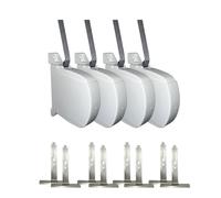 MATISMO Récupérateur de volet roulant blanc, 14 mm, 5 m, montage mural et lot de 2 bandes pour volets roulants (4, rectangulaire)