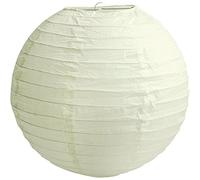 Matissa Lot de 6 lanternes en papier de 25 cm pour décoration de fête de mariage et loisirs créatifs (ivoire/crème)