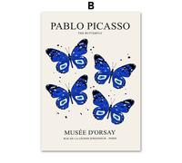 Matisse Andy Warhol Papillon Botanique Toile Peinture Bleu Bauhaus Mur Art Affiches Et Impressions Pour Salon Décor Photos - Type 30x40 No Frame #K