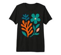 Matisse Style Boho Abstrait Botanique Fleur Esthétique Peinture T-Shirt Haut de Gamme
