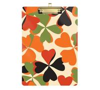 Matisse Style Clover Design Militaire Clip Board étanche pour salle de classe 5e année Essentials pour enseignants Taille 9 x 12,5 cm Tabla para escribir