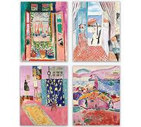 Matisse Wall Art Prints - Set of 4 Henri Aesthetic Posters for Room Decor, Art Exhibition