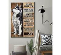 MATLPATS Jolie plaque en métal vintage avec inscription « I Met You I Wanted You » - Pour les amoureux des chiens - Décoration murale - 20,3 x 30,5 cm